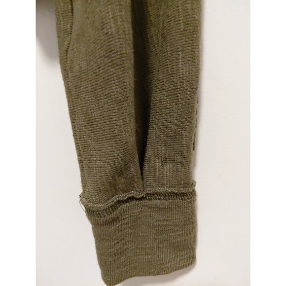 We The Free | Free People Green Slouch Neck Knit Long Sleeve Top Medium - Picture 3 of 8